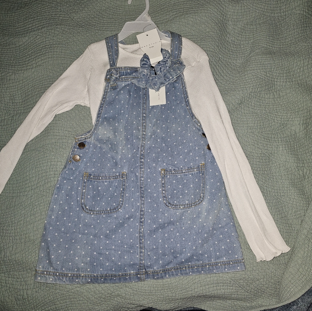 New Little Girls max studio dress shirt set size 7